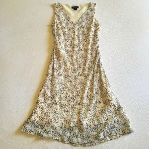 Ann Taylor Factory Silk Floral Dress Yellow 0P